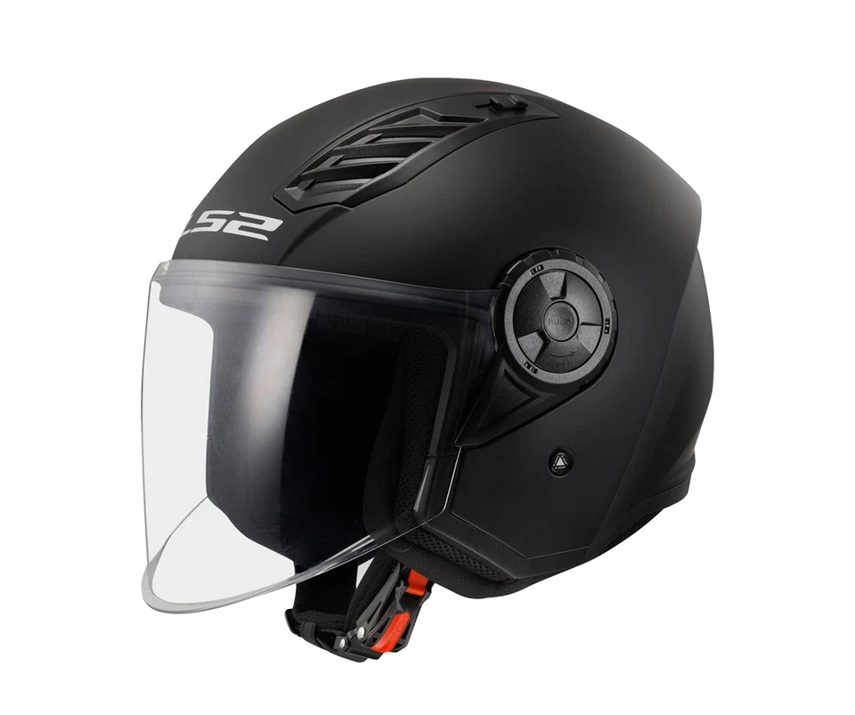 CASCO JET LS2 AIRFLOW OMOLOGATO 06 SOLID NERO OPACO PER SCOOTER MOTO
