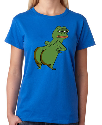 Big Booty Frog T-Shirt Phat Ass lustig Tee große Wangen Damen Top