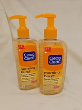 2 X Clean & Clear Morning Burst Facial Cleanser Vitamin C + BHA Oil Free 8 Oz Ea