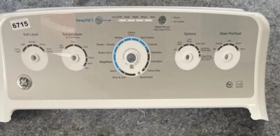 GE GTW500ASN0WS Washer Control Panel Display - White (290D2101P004) WH22X28846