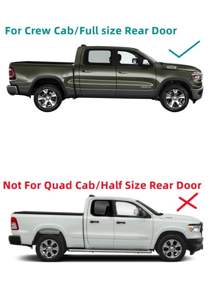 Passenger/Right Rear Door Window Glass For Dodge Ram 4DR Crew/Extended ...