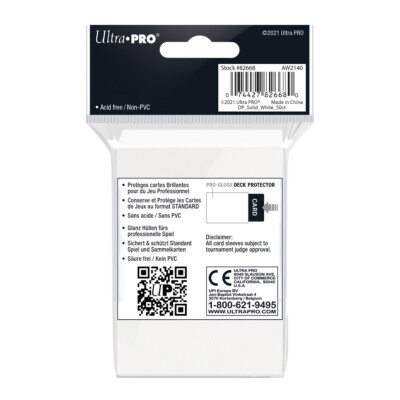 Ultra Pro Standard Sleeves (50) White