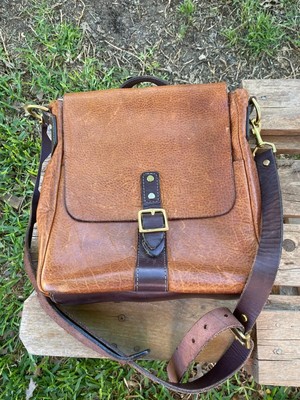 bison leather messenger bag