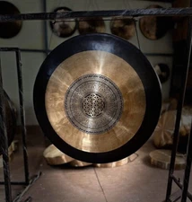 60CM Deep Resonating Heal Gong-Handmade Tibetan Gong-Sound Therapy Healing Gong
