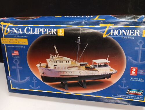 Lindberg Tuna Clipper 7220 1/60 FS Model Kit Open Box, Hull Painted - Afbeelding 1 van 9