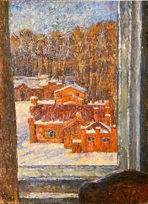 Aleksander Titovets Original Painting 1989 untitled signed & dated on reverse