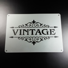 A5 Schablone Vintage Schriftzug Ornament Shab...