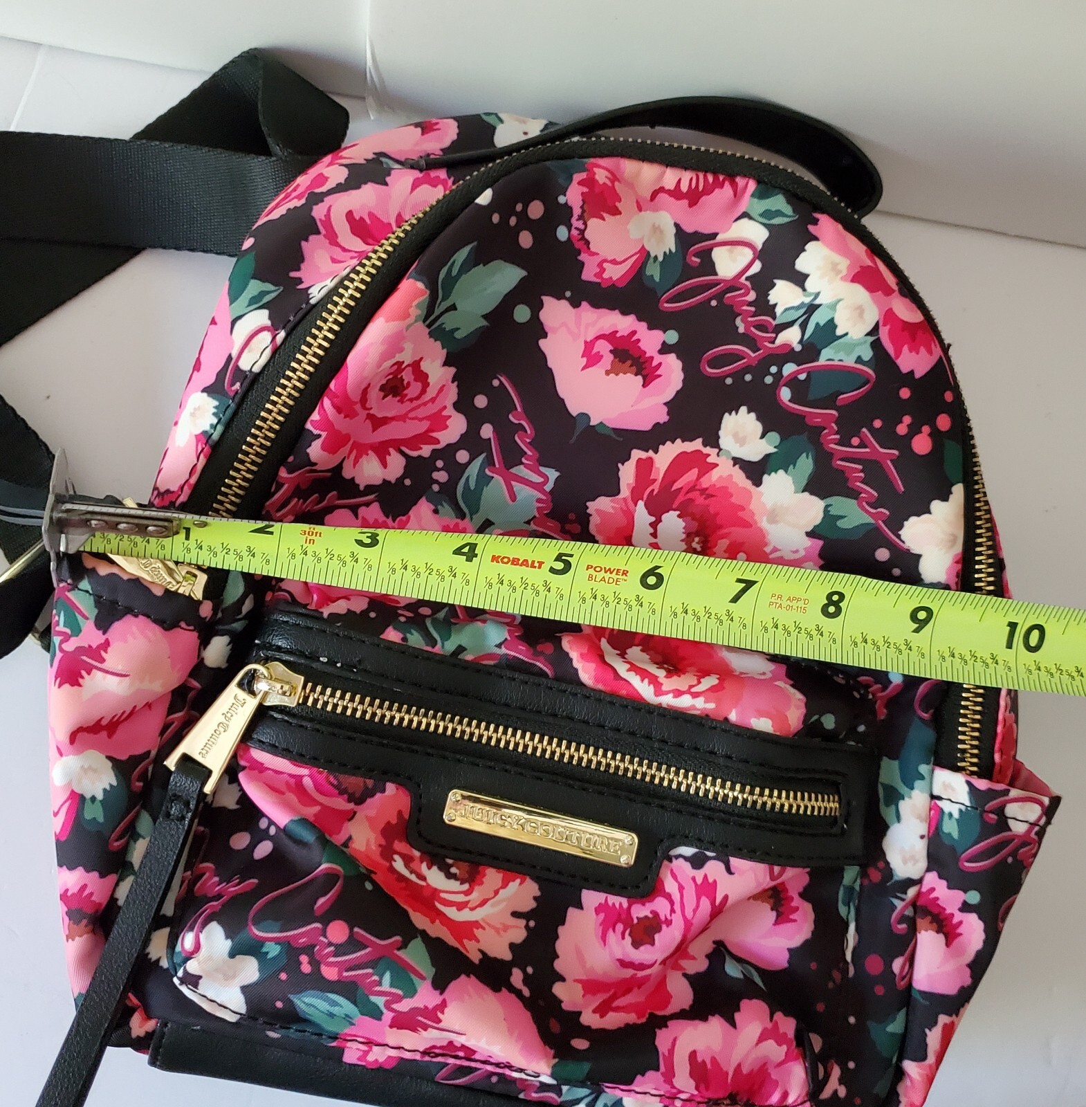 JUICY COUTURE Malibu Rose Mini Backpack Pink/Black Fl… Gem