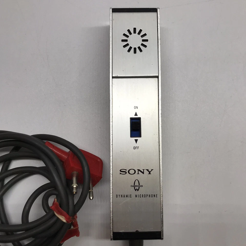 Sony F-95 MTL IMP. 25 OHM Dynamic Cardioid Microphone Vintage Made Japan - Image 3 of 4