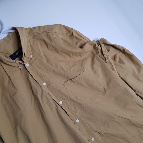 Vintage Marcs Sydney Canvas Shirt Mens L Beige Long Sleeve Regular Fit - Foto 10 di 14