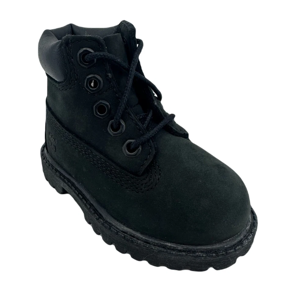 Botas Timberland Premium 6 polegadas impermeáveis preto nobuck criança ao ar livre 12807 - Imagem 2 de 4