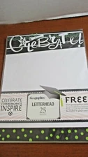 GEOGRAPHICS~CELEBRATE Graduation LETTERHEAD COMPUTER PRINTER PAPER~25 Sheets~NIP