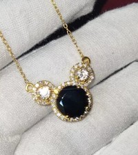 Mickey Mouse Women Pendant Round Cut Simulated Diamond 925 Sterling Silver