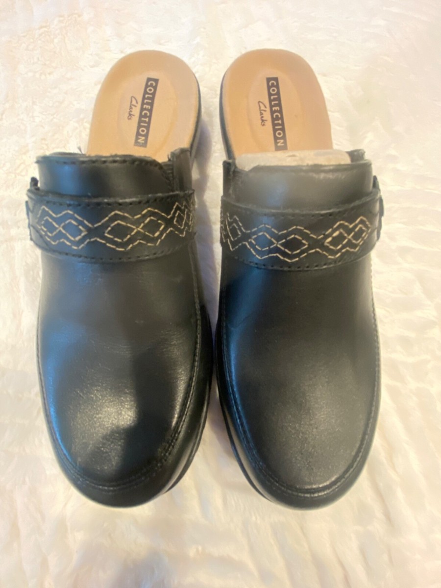 Clarks Womens Leisa Dream Black Leather Ctocks size