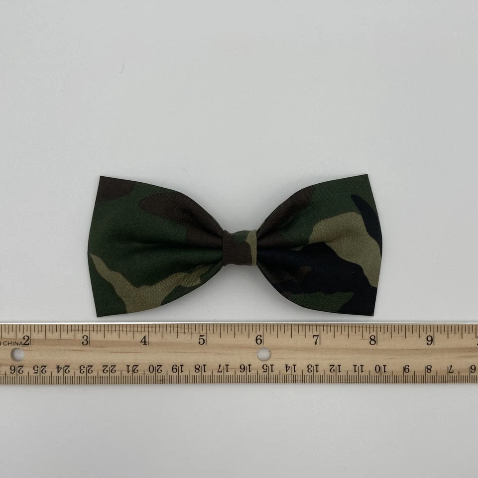 Clipe de gravata borboleta camuflado caçador exército verde caça bola militar prefiada - Imagem 4 de 4