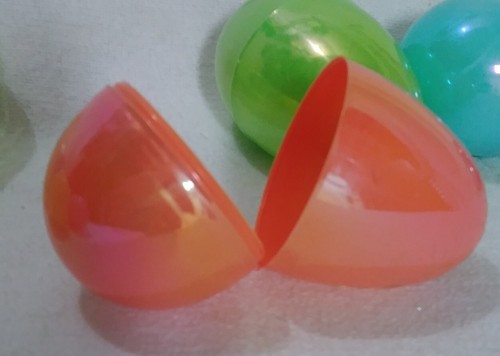 Specialità Uova di Pasqua in Plastica Riempibili 2 Misure 10 Pezzi Iridescenti, Vortice, Stampate - Foto 11 di 14