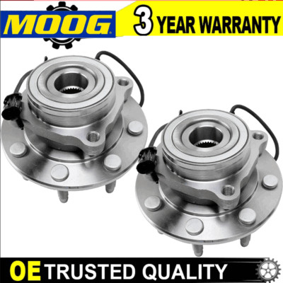 4WD MOOG Front Wheel Bearing Hub Pair For Chevy Silverado GMC Sierra 2500 HD