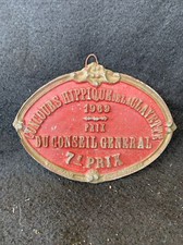 CHEVAUX PLAQUE CONCOURS HIPPIQUE 7éme Prix Du Conseil Général La Clayette 1969