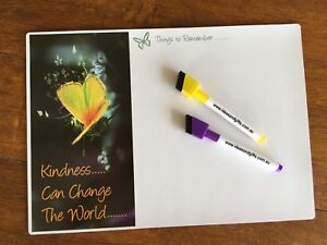 2pens A4 Kindness Butterfly Fridge Magnet Whiteboard Reminder Notes To Do List
