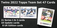 Minnesota Twins 2022 Topps 47 Card Team Set Series 1-2, Updates, UK Edt _Set (A)