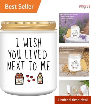 Lavender Scented Soy Candle for Women Friends BFF Mom Unique Gift