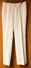Lauren Ralph Lauren Trousers Ivory 100 Linen Wide Leg Lined Pants Womens 10P