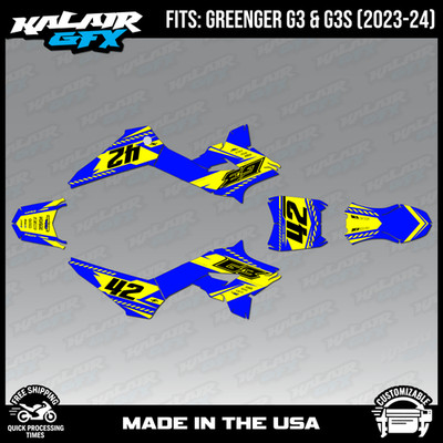 Graphics Kit for Greenger G3 G3S (All) Lethal Series-YELLOW