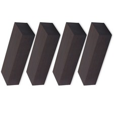 4Pcs Ebony Lumber Solid Beautiful Handles For Instrument Making Easy To Use