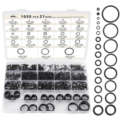 #ad #ad O Ring Kit 1050 PCS O Ring Assortment Kit 21 Size Metric Nitrile Rubber O Rings $11.99