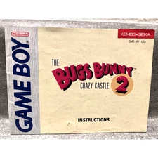 Bugs Bunny Crazy Castle 2 (Nintendo Game Boy, 1991) Instruction Booklet Only!
