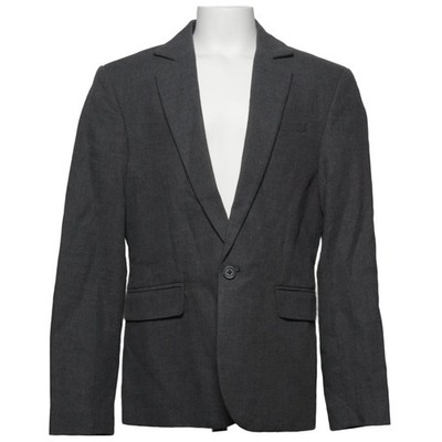 H&M, Blazer, Größe: 152, Grau, Baumwolle/Leinen/Polyester, Einfarbig #ySN