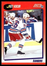 1991-92 Score Canadian English ! Joey Kocur New York Rangers #92