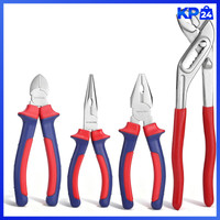 Zangen Set 4Tlg. Kombizange Spitzzange Seitenschneider Wasserpumpenzange