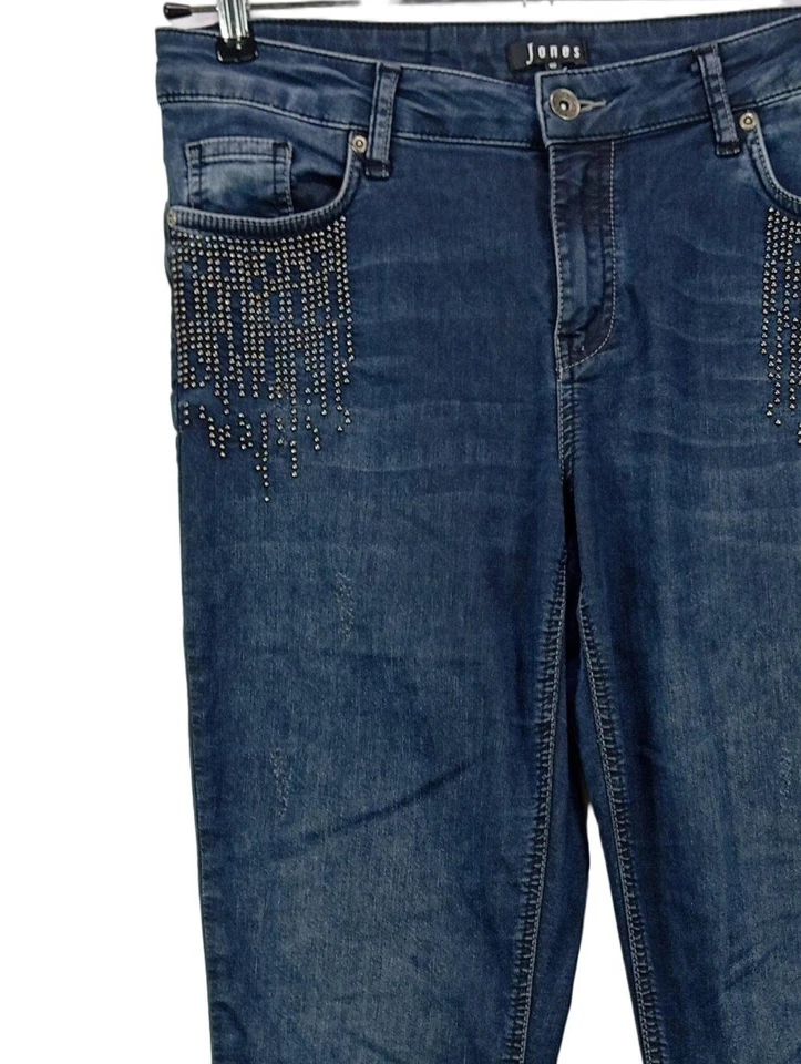 JONES Vaquero de talle alto Mujeres Vaquero Talla EU 40 azul look casual - Imagen 3 de 4