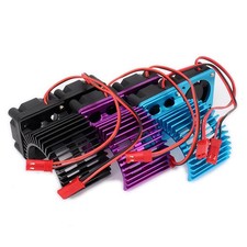 Alloy 540 545 550 Motor Heat Sink Twin Fan Cooling For 1/10 RC Car Boat HSP HPI