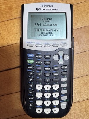 Texas Instruments TI-84 Plus Handheld Graphing Calculator LCD, Battery Power