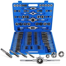 ABN 110 Piece Large Tap and Die Set Standard SAE Rethreading Tool Kit