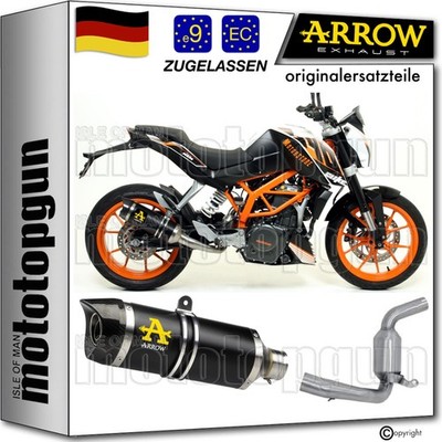 ARROW AUSPUFF ZUGELASSEN KAT THUNDER ALUMINIUM SCHWARZ C KTM DUKE 390 2015 15