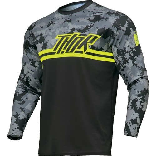 Thor Sector Digi Camo Youth Jersey (XX-Small, Black/Camo)
