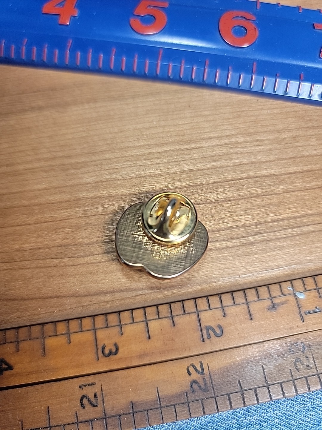 McIntosh Elementary 1995 Ruby Red Stone Goldtone … - image 5