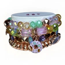 Bomb Party Bracelet Stack, RBP6942 ‘A Hole Lotta Love’ Donut Charm On Rose Gold
