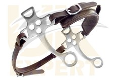 Traditional Bitless Bridle English Hackamores Adjustable Padded Leather Blk-Brn