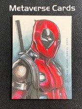 2023 Finding Unicorn Marvel Thunder Deadpool 1/1 Hand Drawn Sketch Card Auto