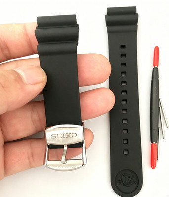For Original Seiko Prospex Turtle Rubber Band Strap SRPB53 with Pins 4R35-01V0
