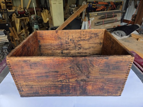 Vintage Wood Explosive Box. Ammo Box - Picture 5 of 11