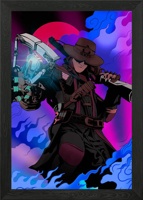 evil gone west Gerahmtes Wandbild Poster Leinwanddruck Bild