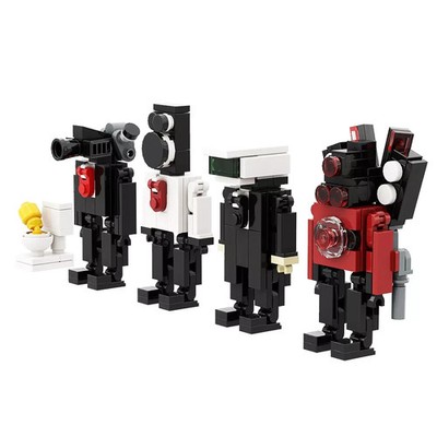 240 Stück Mini Skibidi Toilette Koffer Mann & Kameramann MOC Bausteine Set
