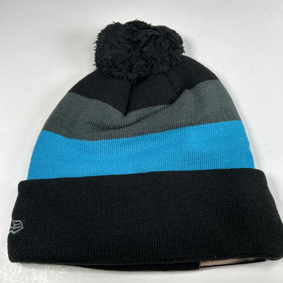 New TLD Troy Lee Designs RETRO Beanie Teal blk grey Pom skiing - Image 2 of 3