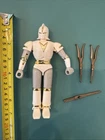 1995 Vintage Power Rangers 6.5" Bandai White Battle Borg Alien Action Figure