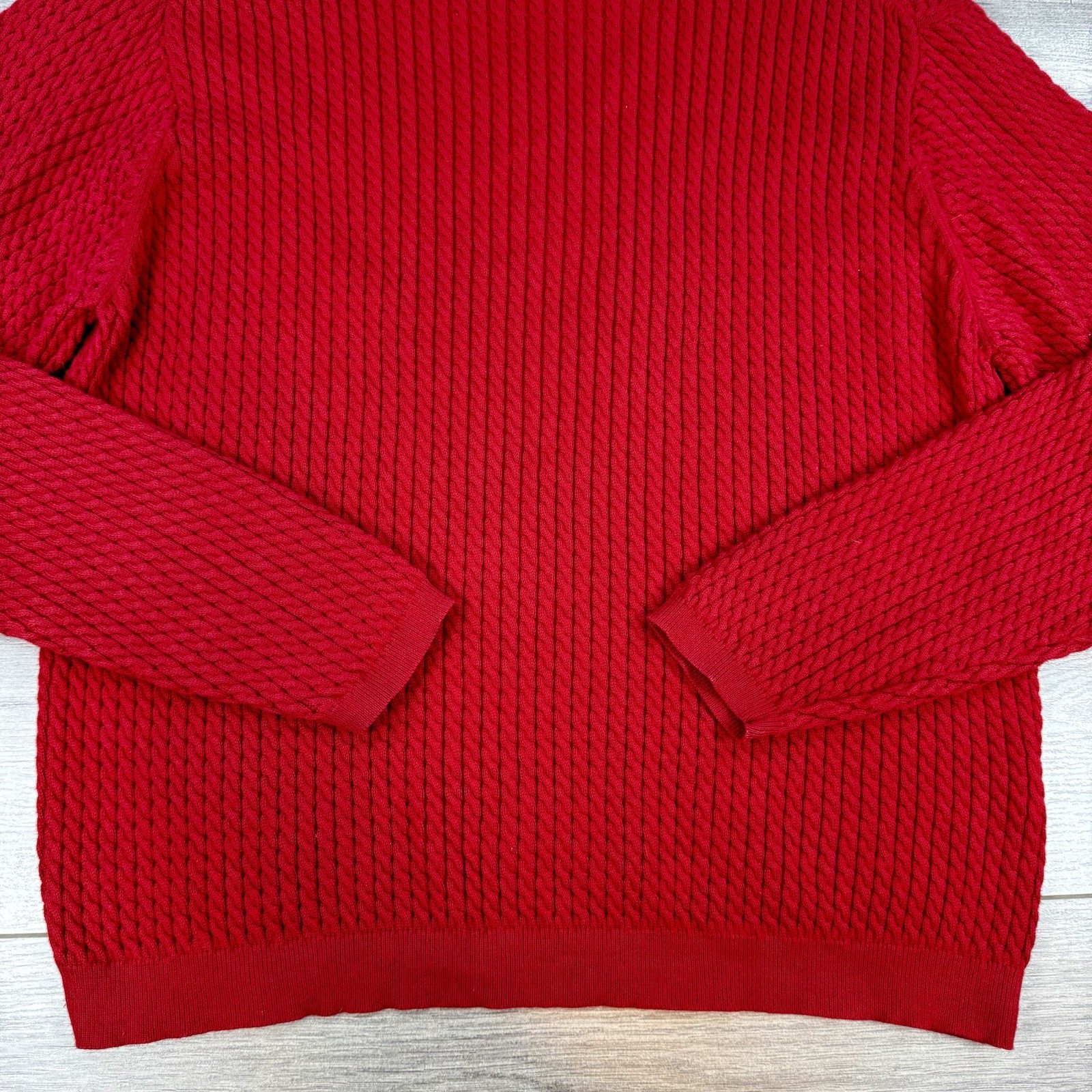 Vtg Pendleton Cable Knit V-Neck Pullover Sweater … - image 10